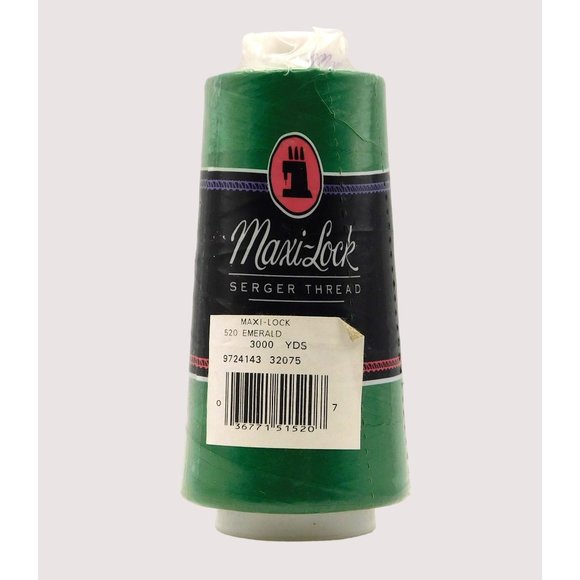 Maxi-Lock Cone Serger Thread Emerald Green 3000 Yards American and Efrid - Picture 2 of 2
